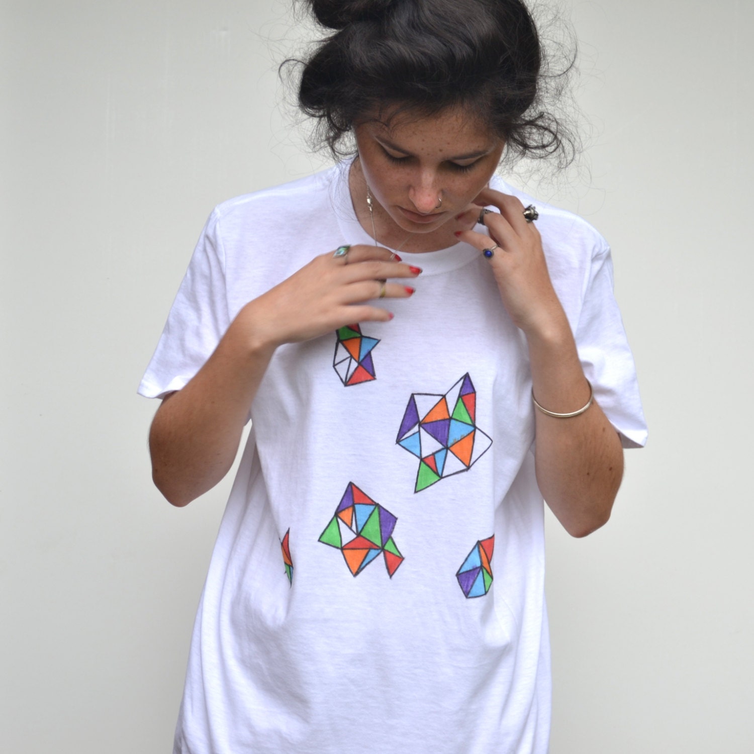 Geometric Shapes Hand Drawn Tshirt