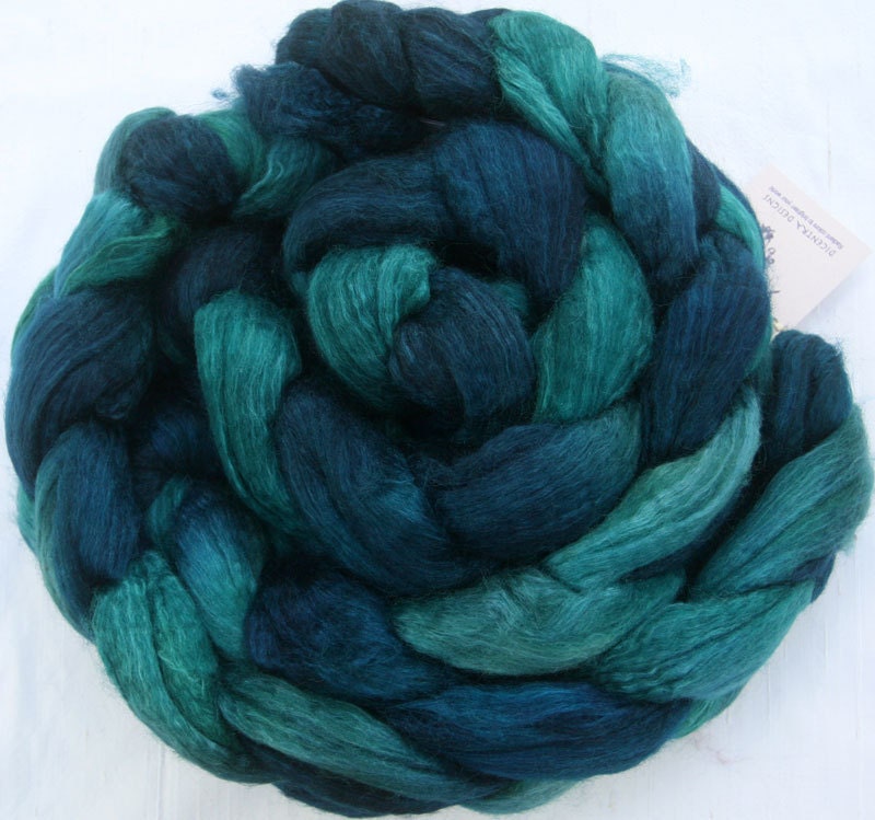 Blueface Leicester Tussah Silk Spinning Fiber - 'Inside Passage'