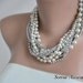 2013 Trends   Vintage Style   Chunky  Bridal  Pearl and Rhinestone Necklace