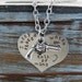 I Keep A Close Watch On This Heart Of Mine Hand Stamped Heart And Pistol Charm Revolver Necklace