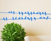 BIRDS on a WIRE vinyl wall decal sticker art MODERN decor
