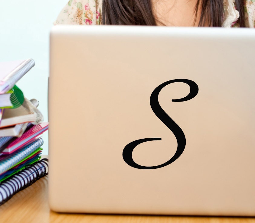 Alphabet Monogram Decal vinyl letter for your MailBox, Vehicle Window, Laptop, surfaces- Indoor outdoor