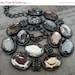 ON SALE Les Bijoux Champagne, Silver, Mocha, And Gunmetal Crystal Rhinestone Wedding Statement Necklace With Gunmetal Hardware & Chain