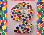 The Very Hungry Caterpillar Birthday Party Decor, Photo Prop, Wooden Number, Candy Table