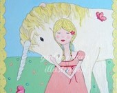 The Unicorn and the Princess Painting