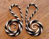 Pair of 4g (4 gauge) Spiral Plug Earrings - Tapers