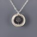 Locket Style Dandelion Wish Necklace - Etched Silver