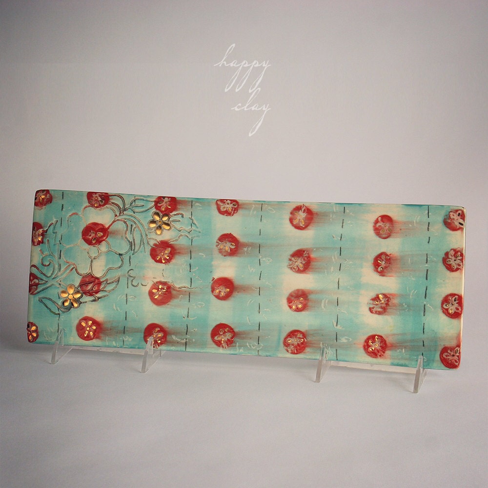 Lotus Garden Hors doeuvre Serving Tray / Wall art