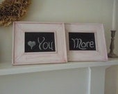 Distressed Framed Chalkboards, PAIR of Framed Chalkboards