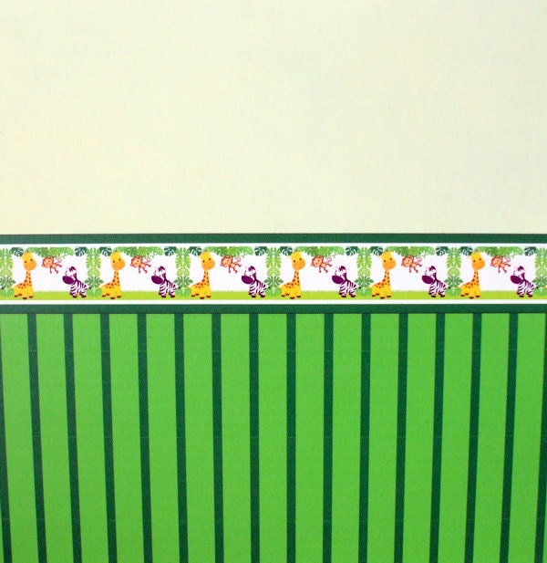 Dollhouse Wallpaper - Jungle Babies Collection - 1/12th Scale
