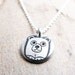 Silly bear necklace - silver tiny bear pendant