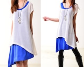 Morocco -  layered asymmetrical tunic dress  (Q3109)