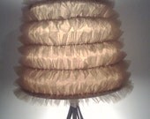 Dreamy Gold Ruffle LAMPSHADE slip cover