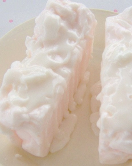 Sale - Strawberry Chiffon Whipped Soap - Light Airy Sponge Cake, Fruity Strawberry Jam Fragrance, Summer Soap  - Take 40% Off Total Order