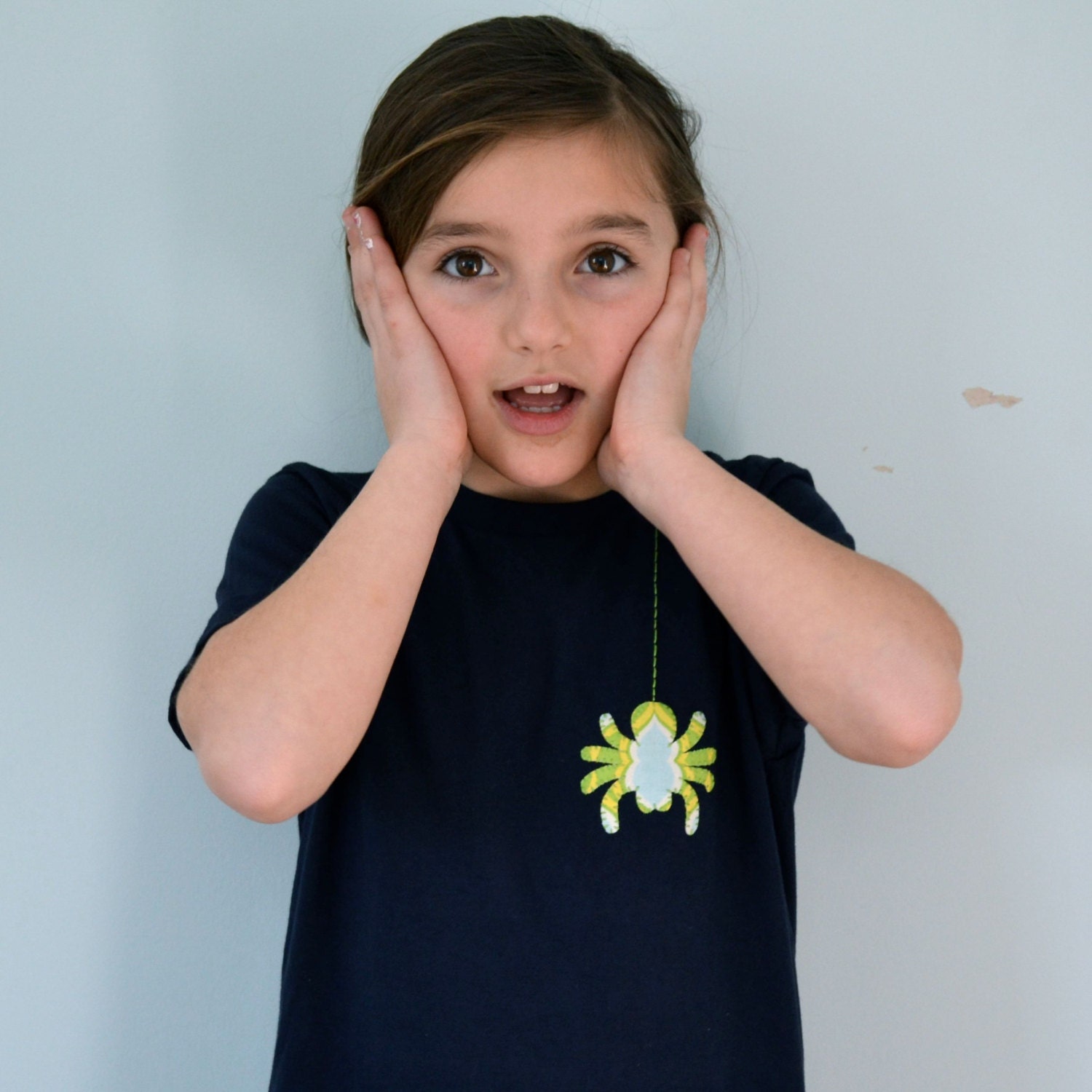 There's a Spider on Your Tee, Navy Blue Toddler and Kids T-shirt