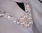 NEW 2013 So Sweet Bride Gianna Pearl and Swarovski Crystal Bridal Wedding Flip Flops