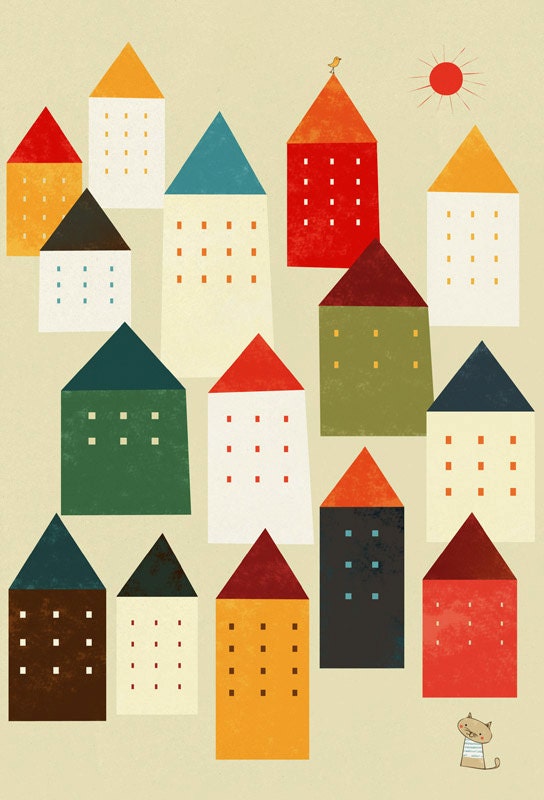 The city maze print