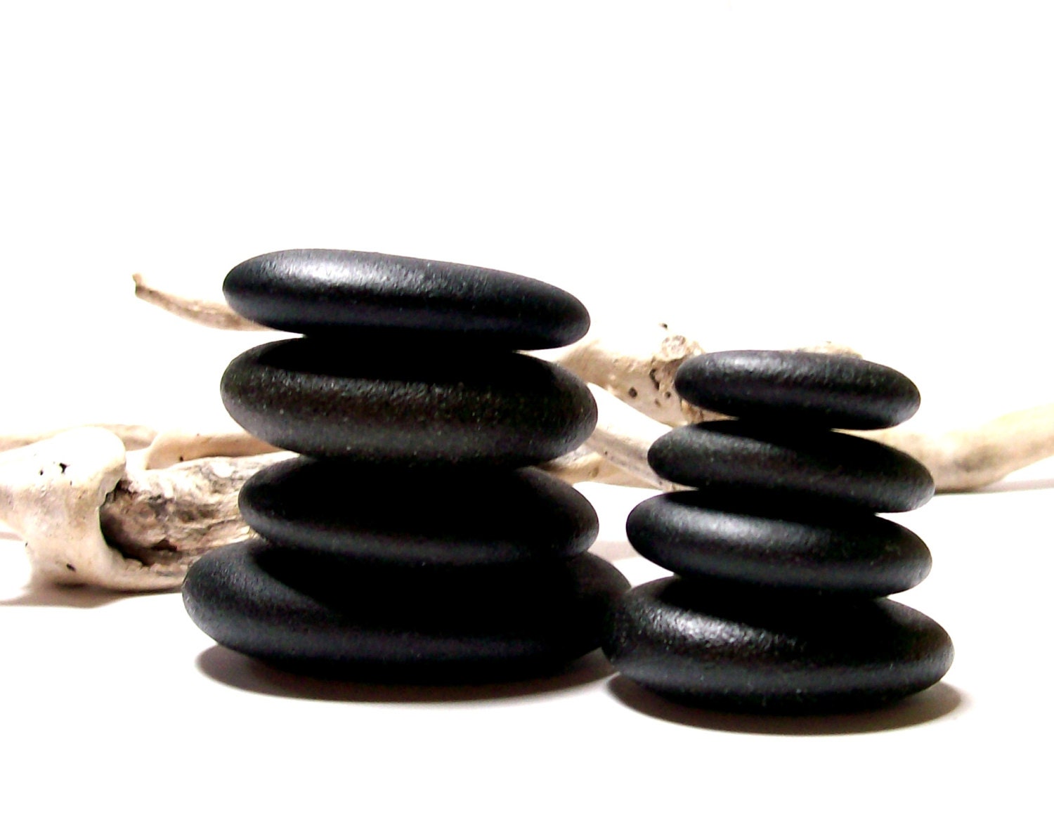 Beach Stones - Medi Spa ZEN Undrilled Pebbles Craft, Meditative, Home Accent, River Rocks - Raw Basalt  - "Soothing Black" by StoneMe