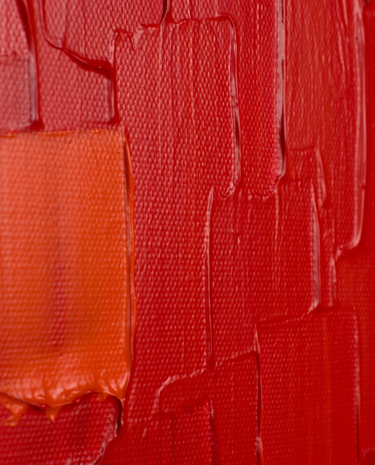 Original Red Abstract Large Painting Heavy Texture Palette Knife Impasto Wall Decor "Red Energy" by QIQIGALLERY