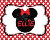 Backdrop for Minnie Mouse inspired birthday Party Choose PINK or RED Il_170x135
