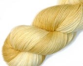 Superwash Merino Cashmere Nylon Yarn - Soft Vintage Yellow, 430 yards