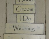 ECONOMY WEDDING SIGNS / First Quality Wedding Signs at Budget Prices / wedding sign set of 5 / shabby chic wedding signs