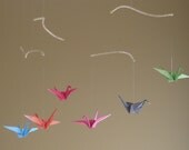 Color Combination Number 1 ----- Happy Mobile With 6 (Six) Colorful Polka Dot Origami Cranes