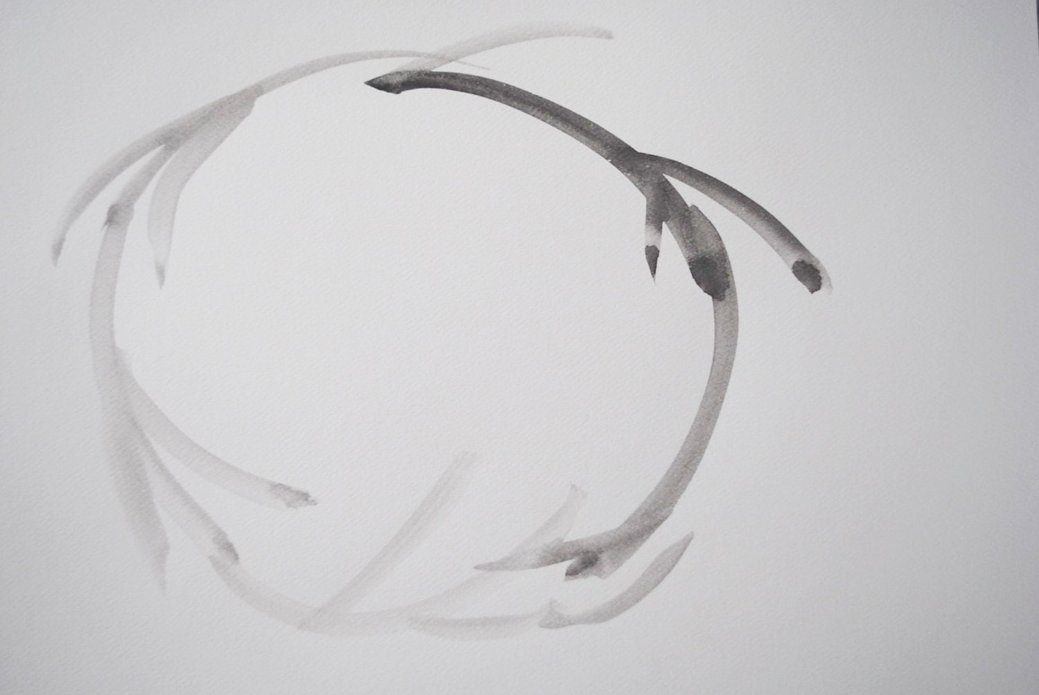 graphic watercolor in grey