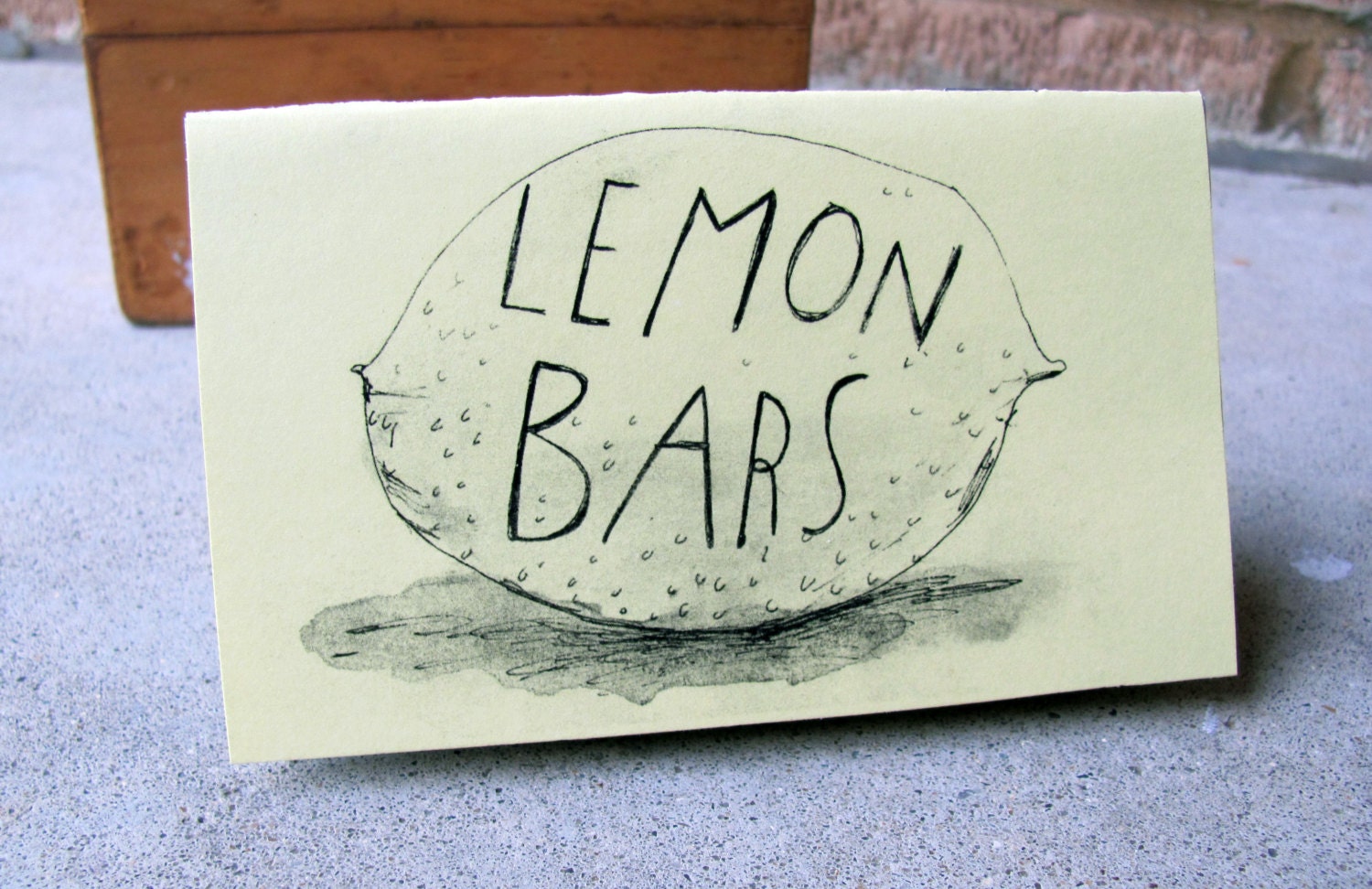 Lemon Bars recipe zine