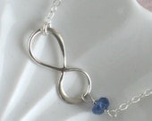Infinity Birthstone Necklace, Infinity, Eternity Charm, Custom Color, Personalized, Best Friend gift, Eternity Jewelry, New Mom gift
