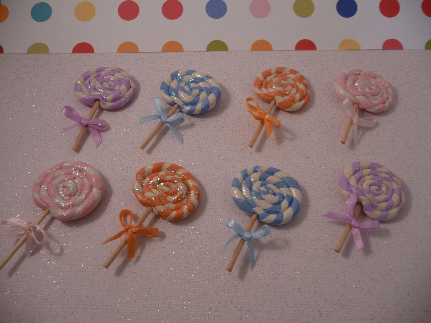 8 Sweet Polymer Clay Magnets Party Favors