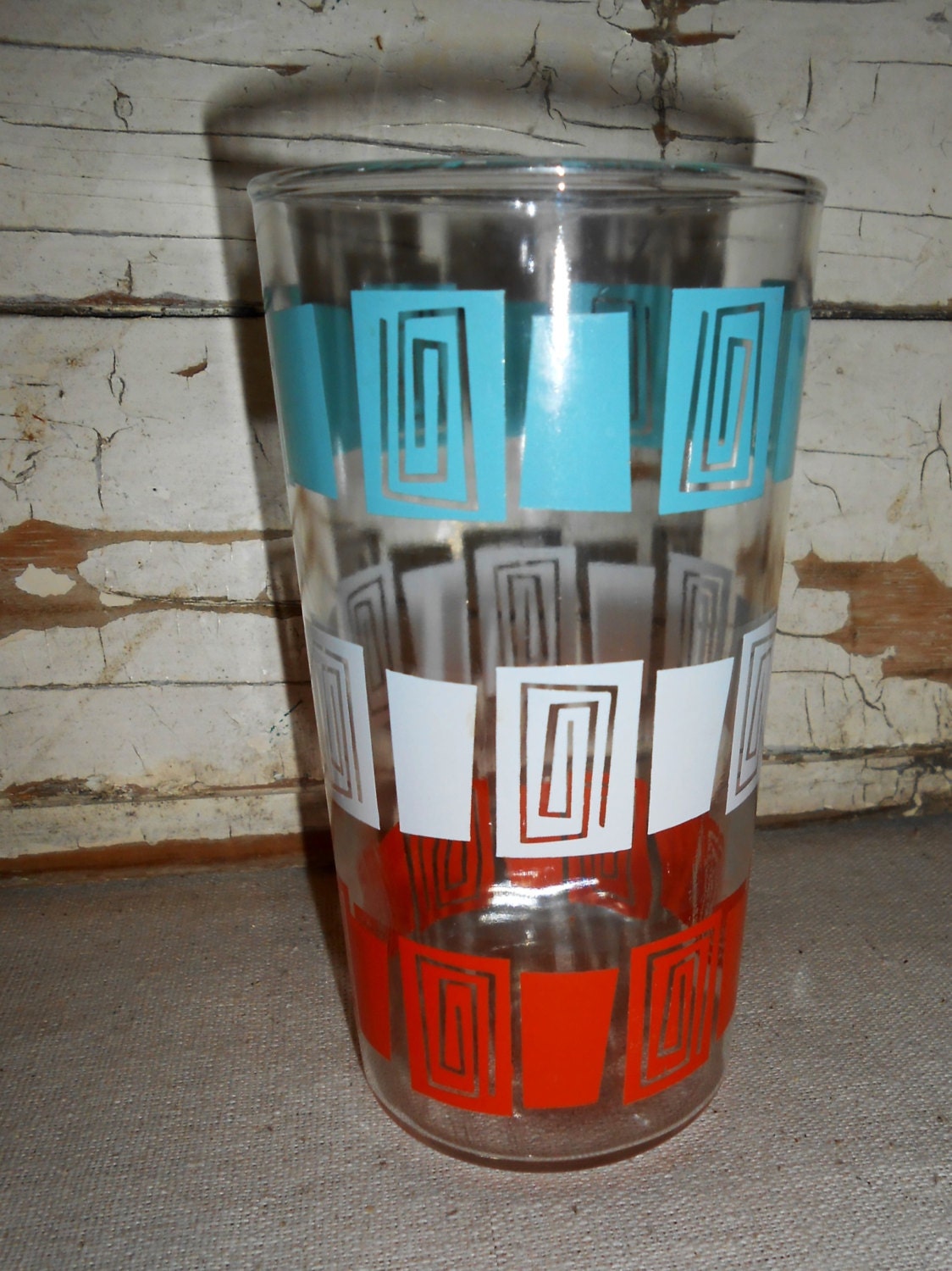 Vintage Retro Glass Drinking Glass