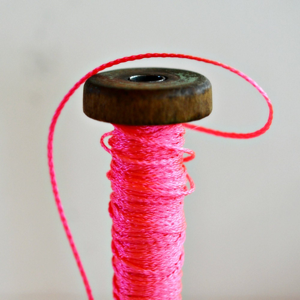 Silky Neon Pink Nylon Gift Wrap Twine (10m)