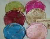 Stitch Marker Holder Keeper Mini Zippered Brocade Fabric Pouch Choice of Colors
