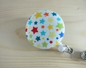 Badge Holder Retractable Badge Reel - ID Badge Holder (Clip-on) - Stars