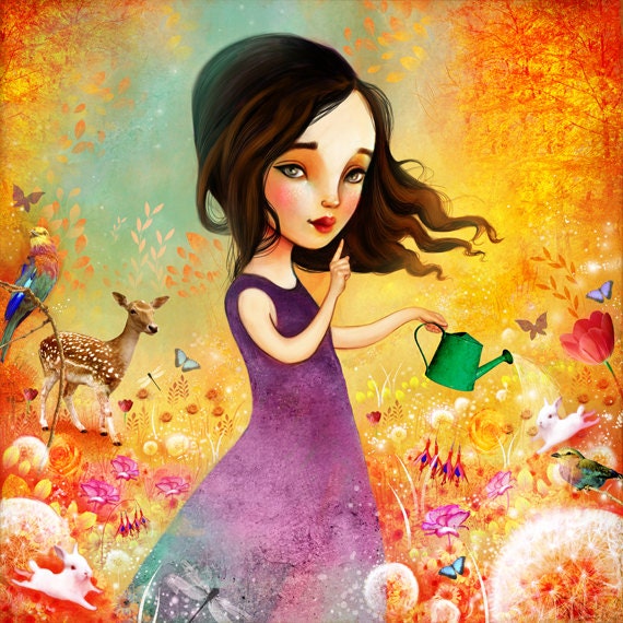 8X8 My Secret Garden Grows - Meluseena print