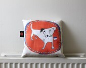 French dog throw pillow