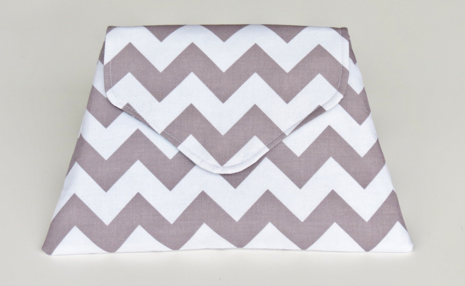 Bridesmaid Clutch, Gray Chevron Purse, Wedding Bag, Small Handbag