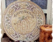 Primitive Stitchery E-Pattern-Autumn Blessings Candle Mat by Primitive Stitches-Instant Download