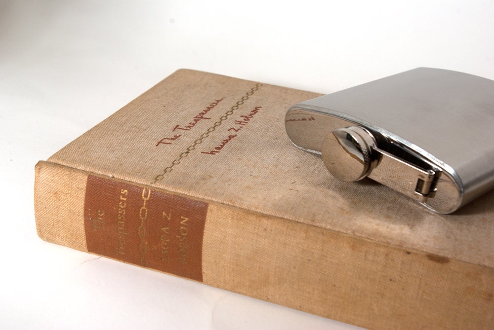 Hollow Book Safe w Flask -  The Trespassers (6 oz)