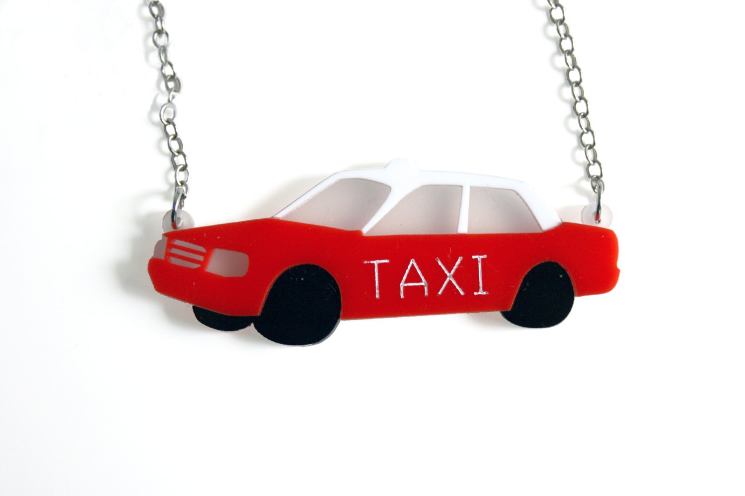Hong Kong Taxi necklace - Available in Red, Blue and Green