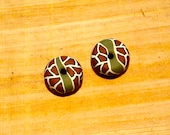 Leaf Green Animal Print Beads