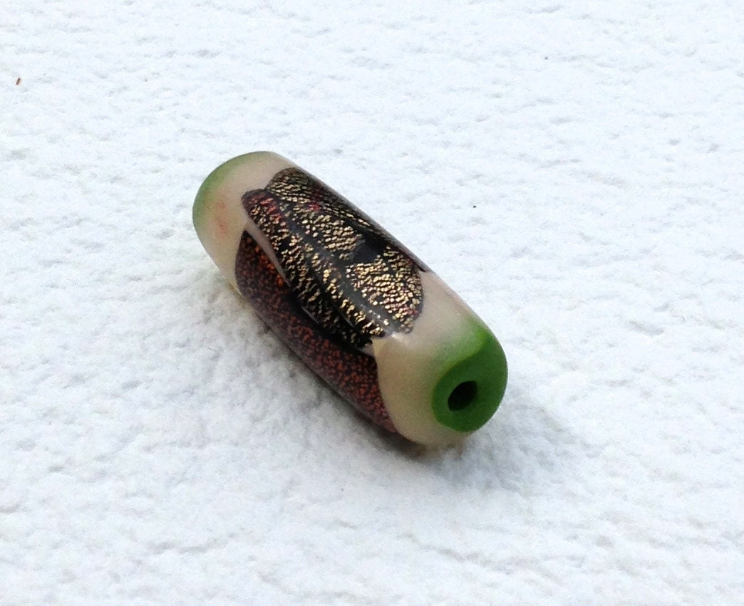 Green Polymer Clay Bead