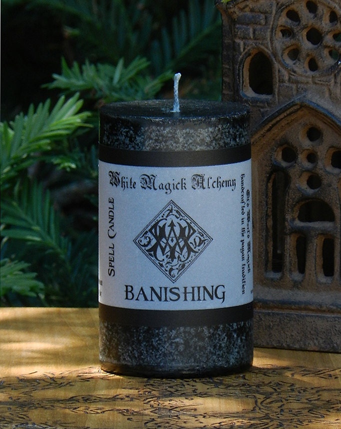 BANISHING Spell Candle 2x3 . Banish That Which No Longer Serves