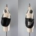 Vintage Leather Bag / 1980s Black Leather Hobo Bag / Slouchy Shoulder Bag