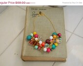 ON SALE The gum drop necklace. bold. bright. clusture. statement.