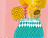 Geometric Vase Archival Art Print by Paula Mills for Sweet William