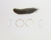 Rose Gold Hammered Hoops - Small