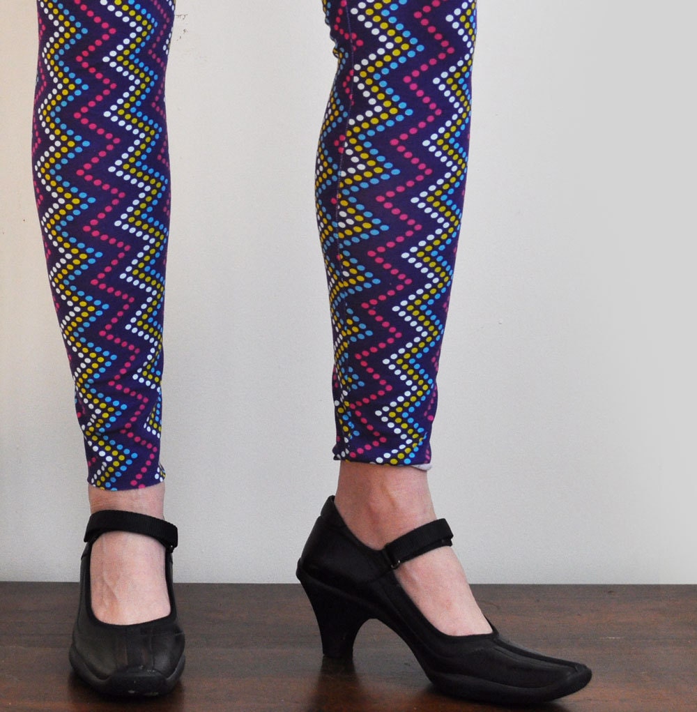 Purple Zig Zag Leggings