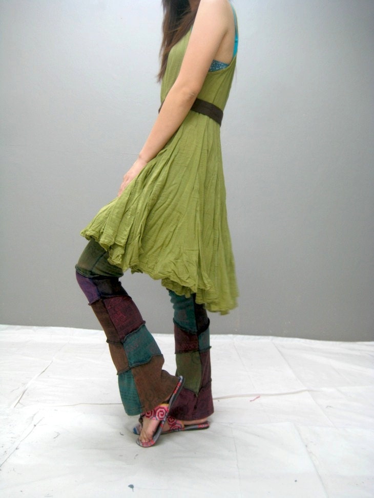 Tree Fall dress (green apple color)